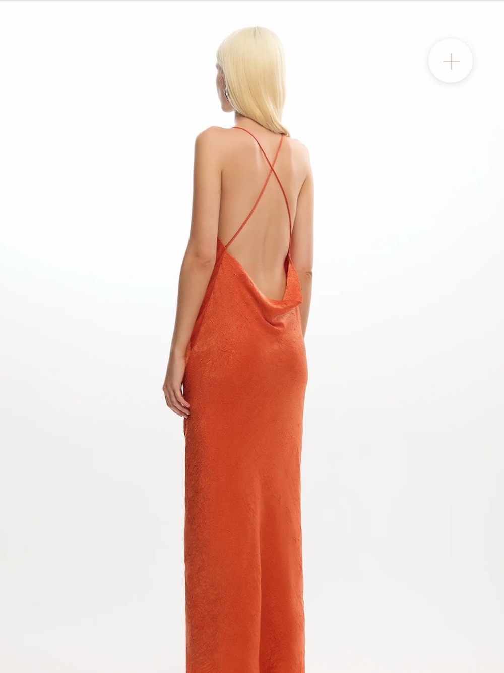 Significant Other Arielle Maxi Dress with Deep V in rust - Picture 3 of 6